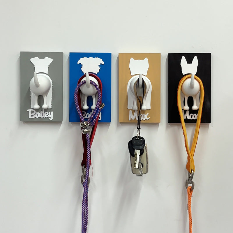 Personalized Dog Leash Holder, Leash Hook ,Dog Butt Leash Holder For Wall, Gift for Dogs, Dog Hanging Sign