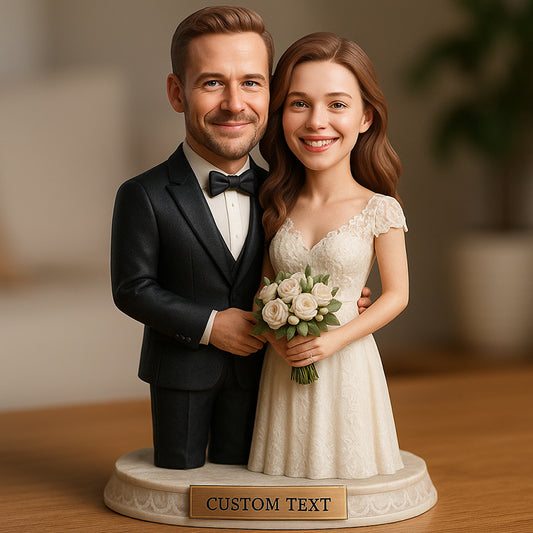 Personalized Couple Wedding Photo Cartoon Sculpture Decoration