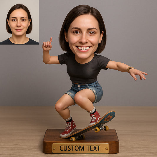 Personalized Photo Skateboard Desktop Ornament