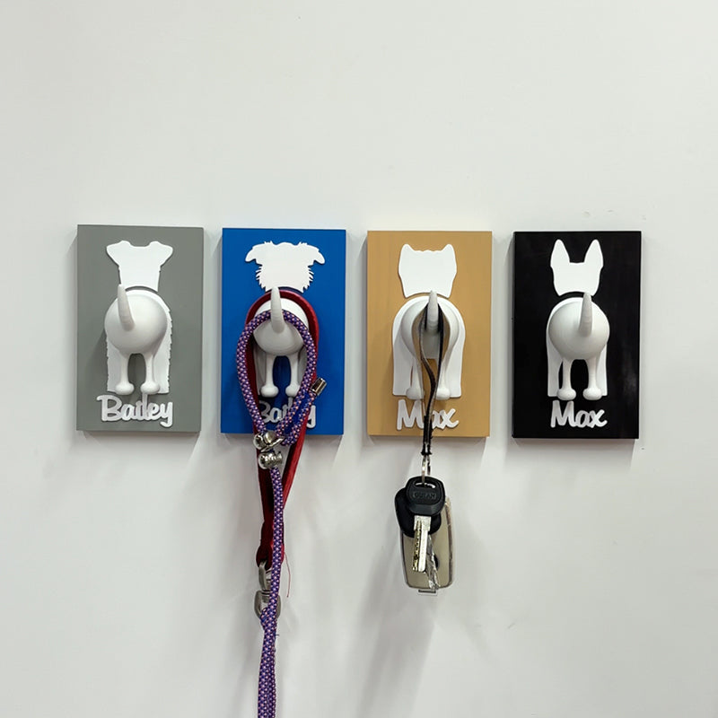 Personalized Dog Leash Holder, Leash Hook ,Dog Butt Leash Holder For Wall, Gift for Dogs, Dog Hanging Sign