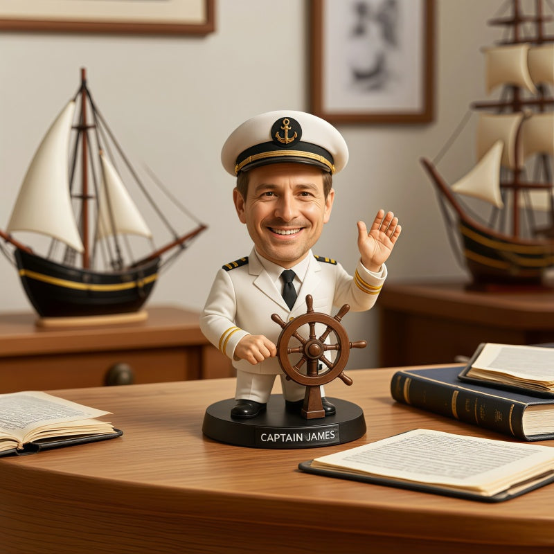 Custom Nautical Captain Portrait Figurine