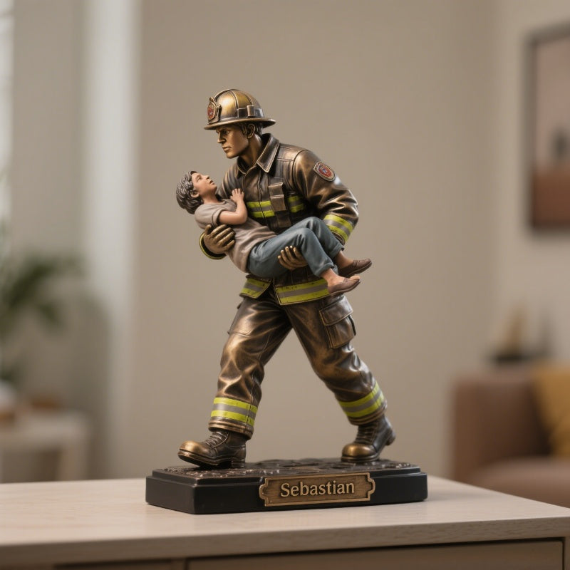 Personalized Firefighter Desk Plaque