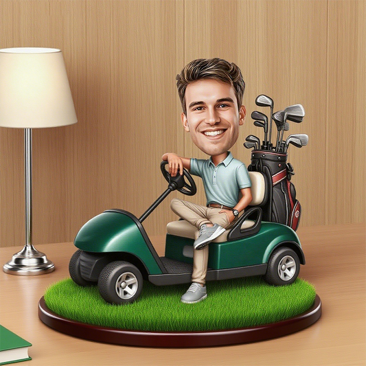 Personalized photo golf-themed ornaments