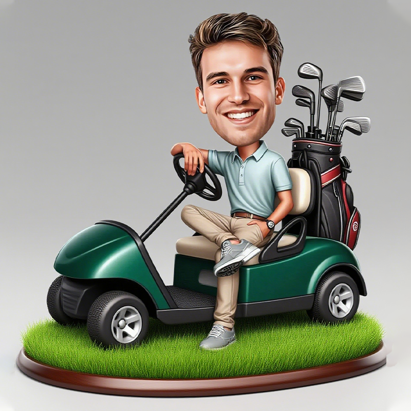 Personalized photo golf-themed ornaments