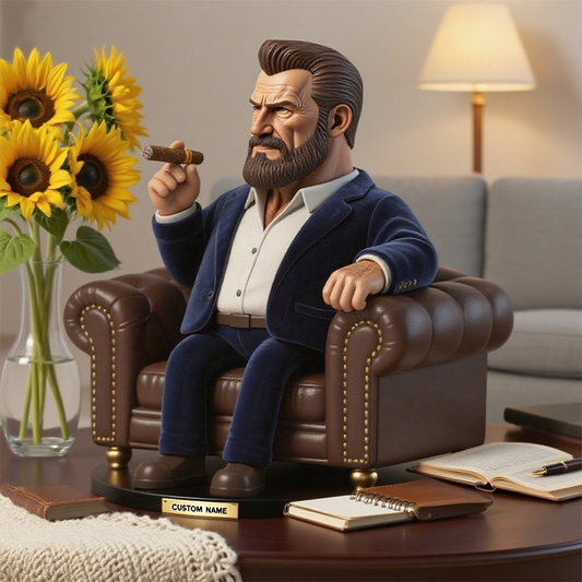 Personalized photo cigar-themed ornaments