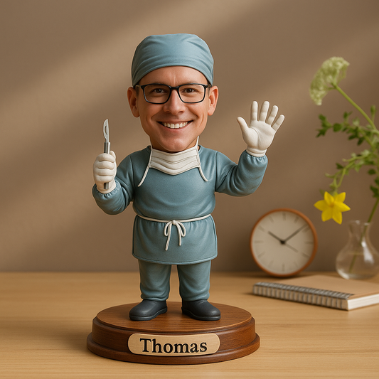 Personalized Surgeon Portrait Desktop Figure