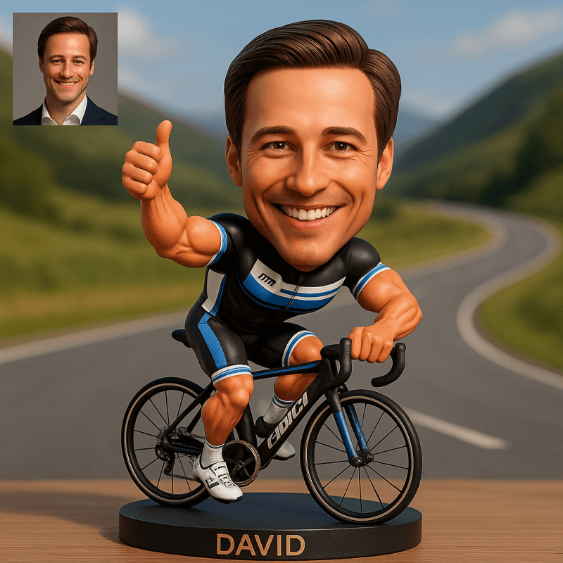 Customized road cycling figurine