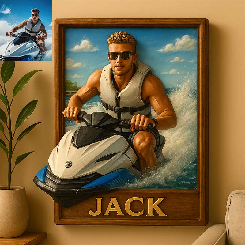 Customized Sea Motorboat Theme Photo Frame