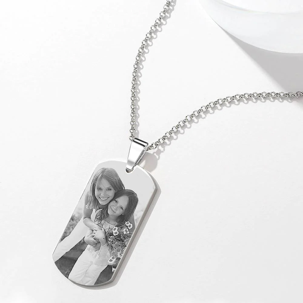 Personalized Photo Keychain Titanium Steel