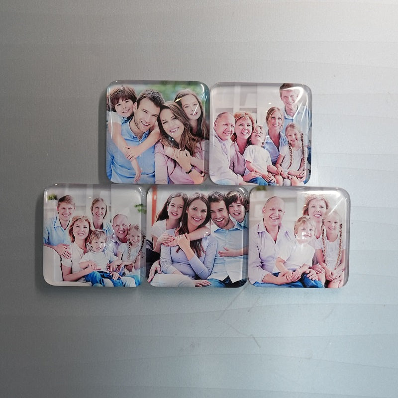 Elegant Custom Glass Square Fridge Magnet