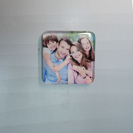 Elegant Custom Glass Square Fridge Magnet