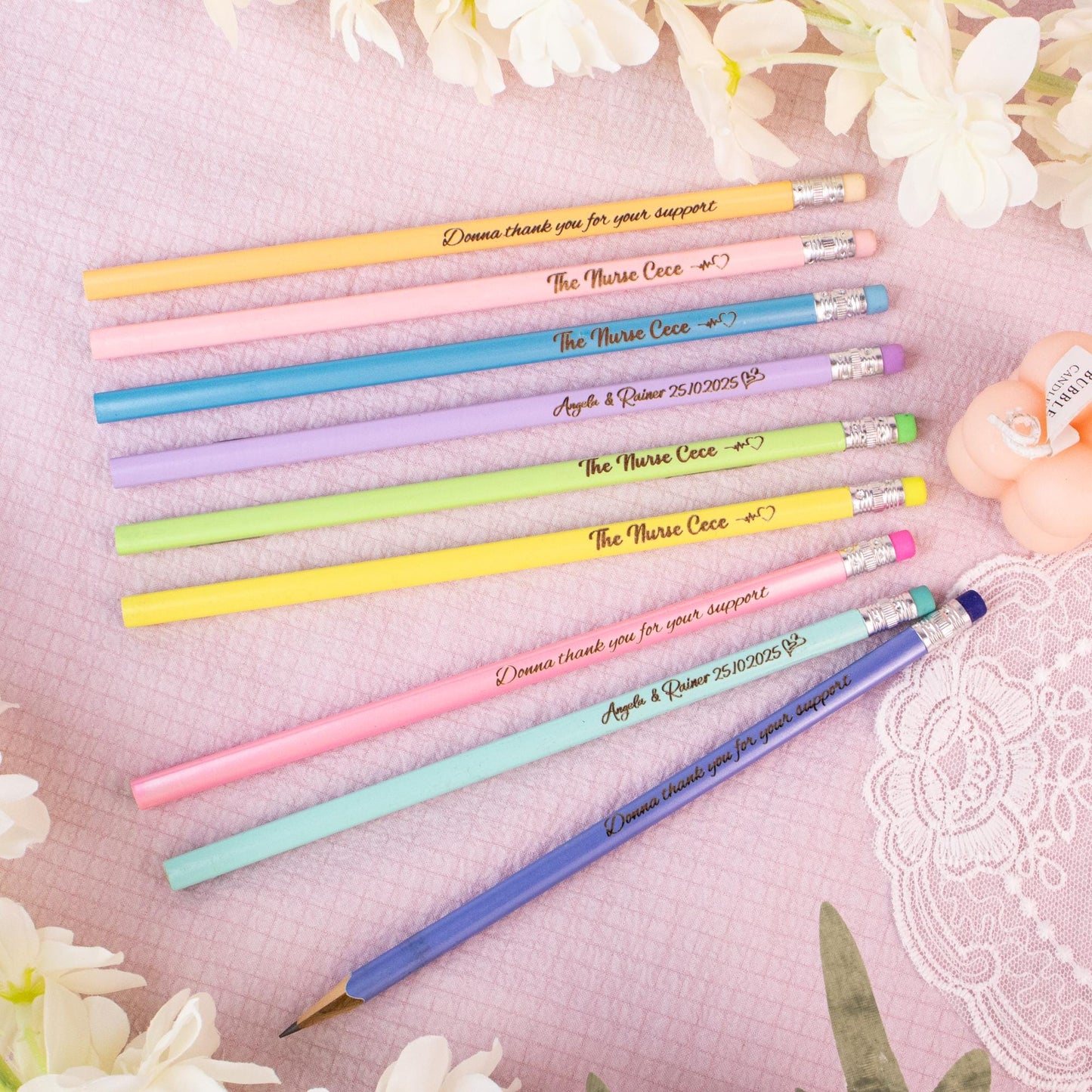 Custom Pencils, Personalized Pencils, Back to School, Gift, Wedding, Birthday, Teacher Gift, Teacher Appreciation, Stocking Stuffers