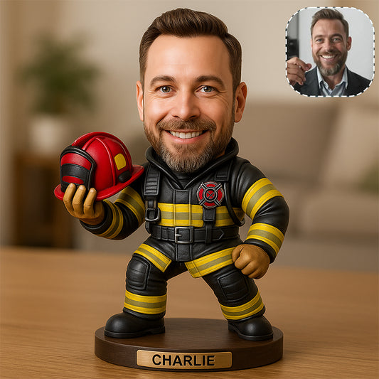 Custom Firefighter Portrait Ornaments
