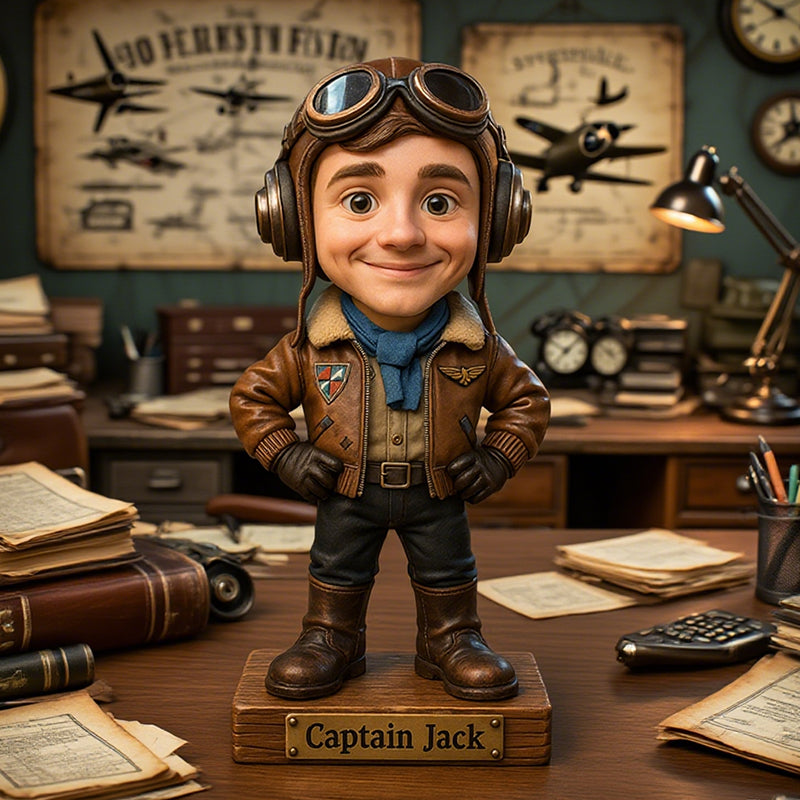 Personalized Q-version pilot desktop ornament