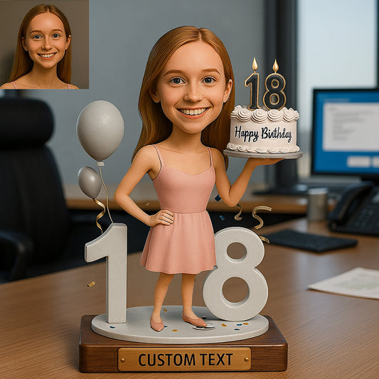 Personalized birthday number and portrait desktop ornaments