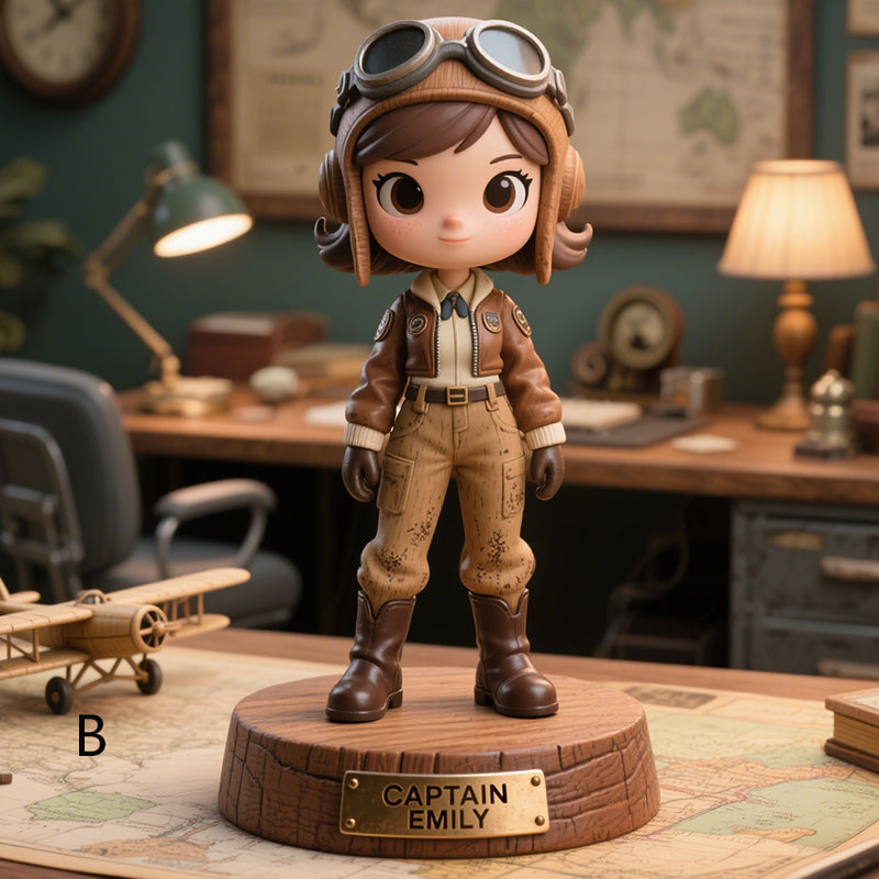Personalized Q-version pilot desktop ornament