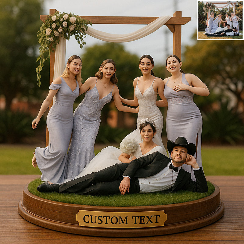 Custom photorealistic rendering style couple themed figurines