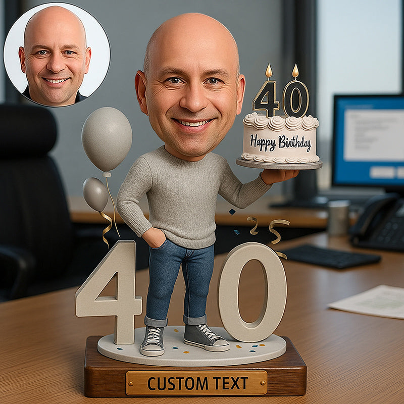 Personalized birthday number and portrait desktop ornaments