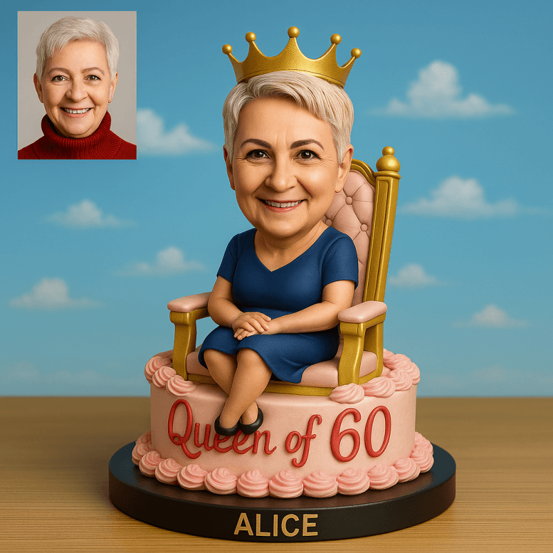 Personalized birthday number and portrait desktop ornaments