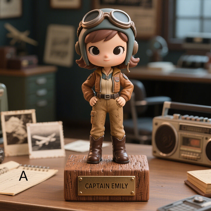 Personalized Q-version pilot desktop ornament
