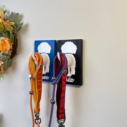 Personalized Dog Leash Holder, Leash Hook ,Dog Butt Leash Holder For Wall, Gift for Dogs, Dog Hanging Sign