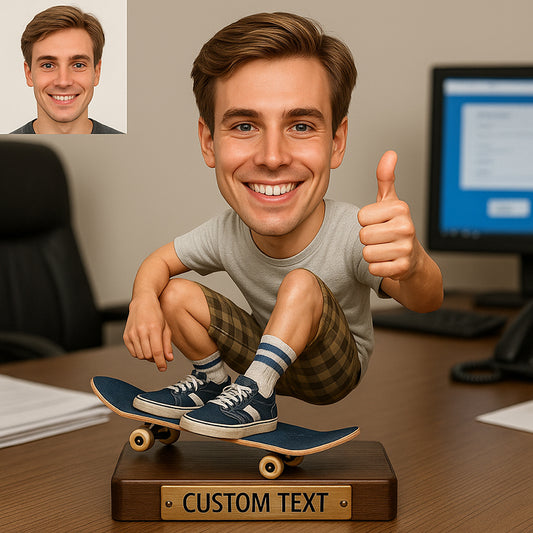 Personalized Photo Skateboard Desktop Ornament