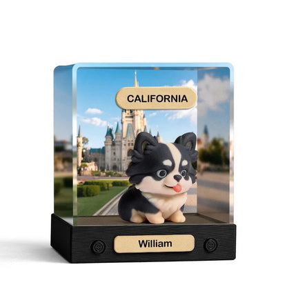 Custom 3D Mini Figure From Your Photo Personalized Background Toy Figure with Acrylic Box Decoration Gifts For Him/Her