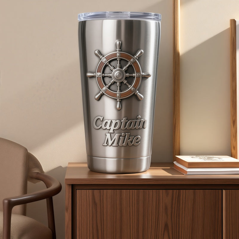 Personalized Nautical Stainless Steel Cup