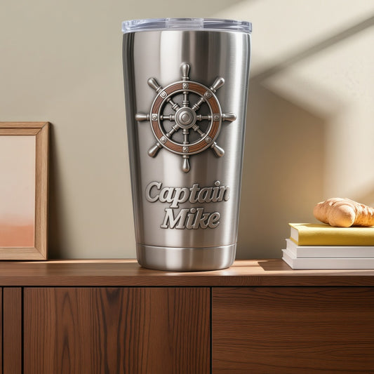 Personalized Nautical Stainless Steel Cup