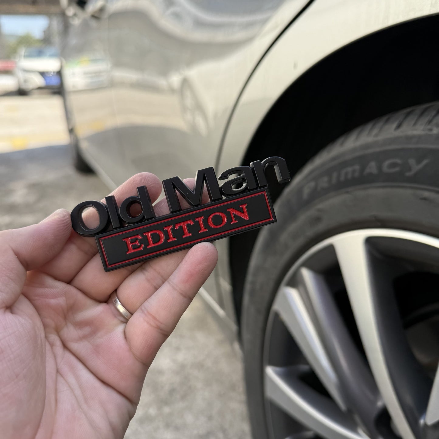 2pcs 'Old Man Edition' 3D Emblem Sticker, Funny Car, Truck, SUV & Motorcycle Decals