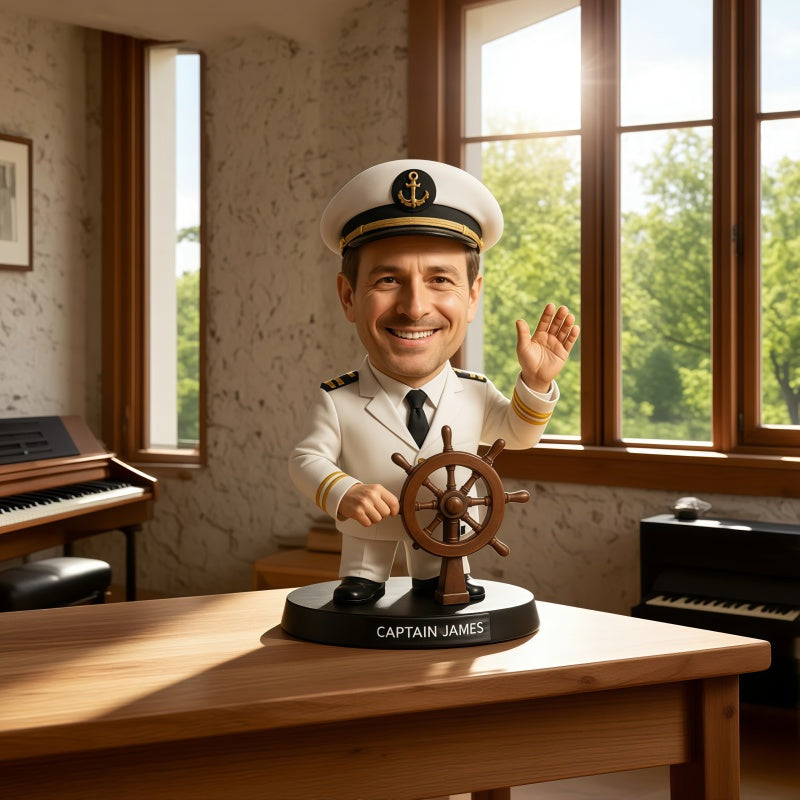 Custom Nautical Captain Portrait Figurine
