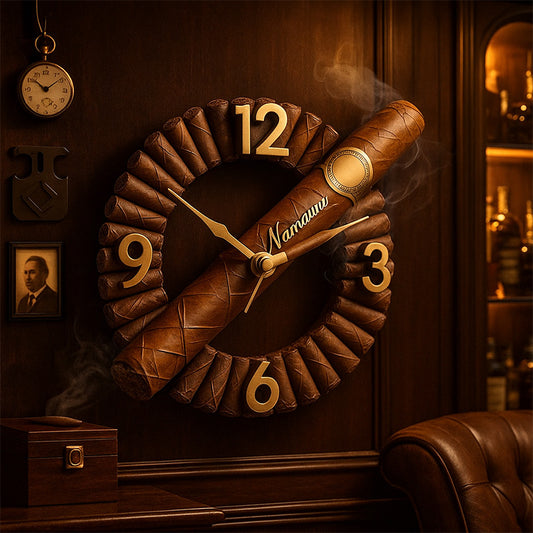 Personalized cigar clock