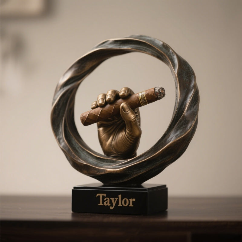 Handcrafted Personalized Cigar Desk Sign