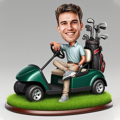 Personalized photo golf-themed ornaments