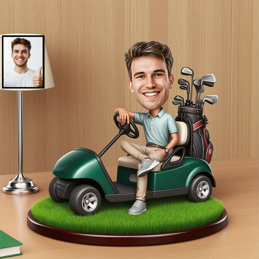 Personalized photo golf-themed ornaments