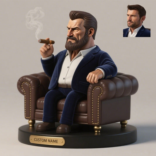 Personalized photo cigar-themed ornaments