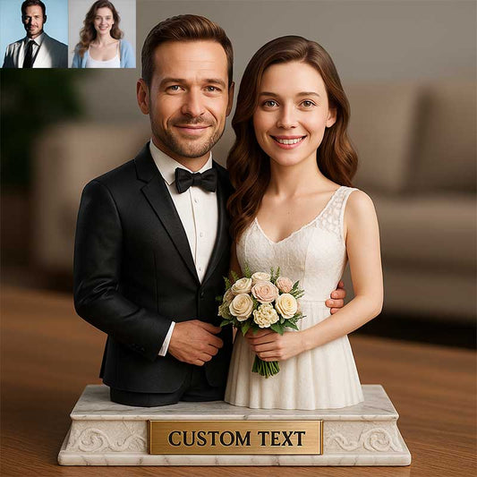 Personalized Couple Wedding Photo Cartoon Sculpture Decoration