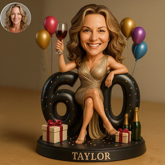 Custom Photo Cartoon Birthday Themed Figurines
