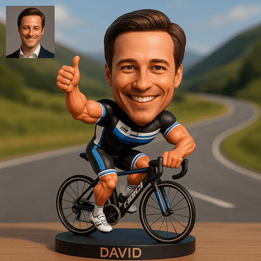 Customized road cycling figurine