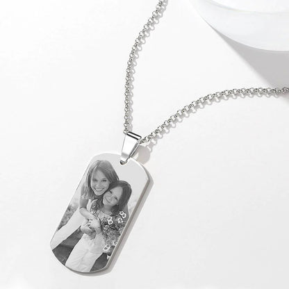Personalized Photo Keychain Titanium Steel
