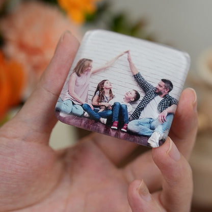 Elegant Custom Glass Square Fridge Magnet