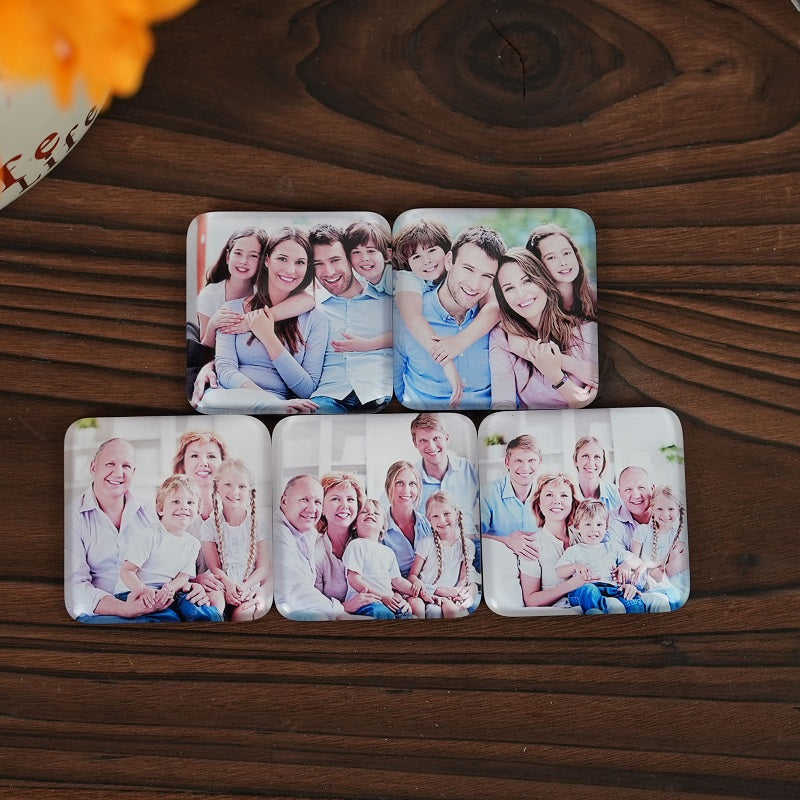 Elegant Custom Glass Square Fridge Magnet