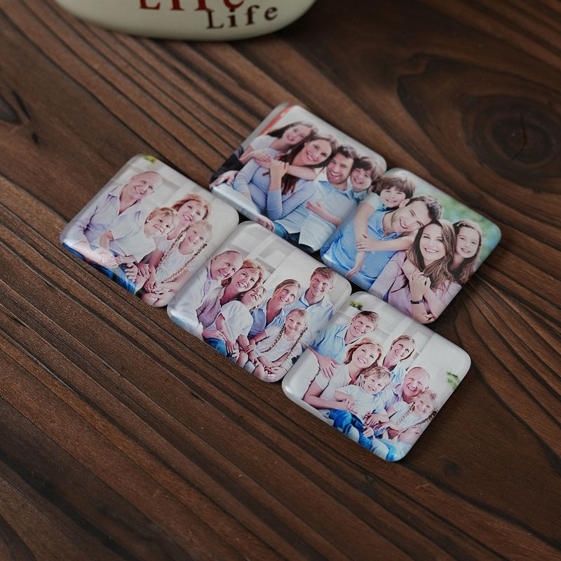 Elegant Custom Glass Square Fridge Magnet