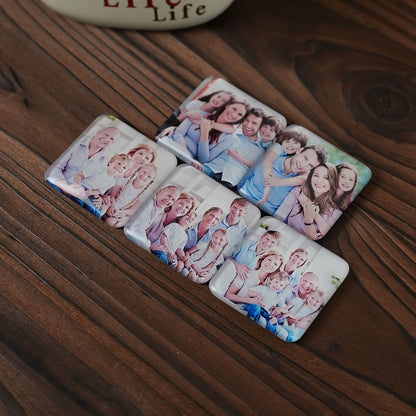 Elegant Custom Glass Square Fridge Magnet