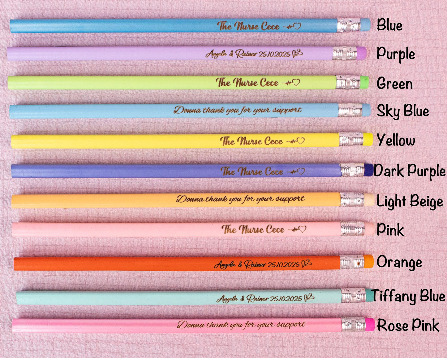 Custom Pencils, Personalized Pencils, Back to School, Gift, Wedding, Birthday, Teacher Gift, Teacher Appreciation, Stocking Stuffers