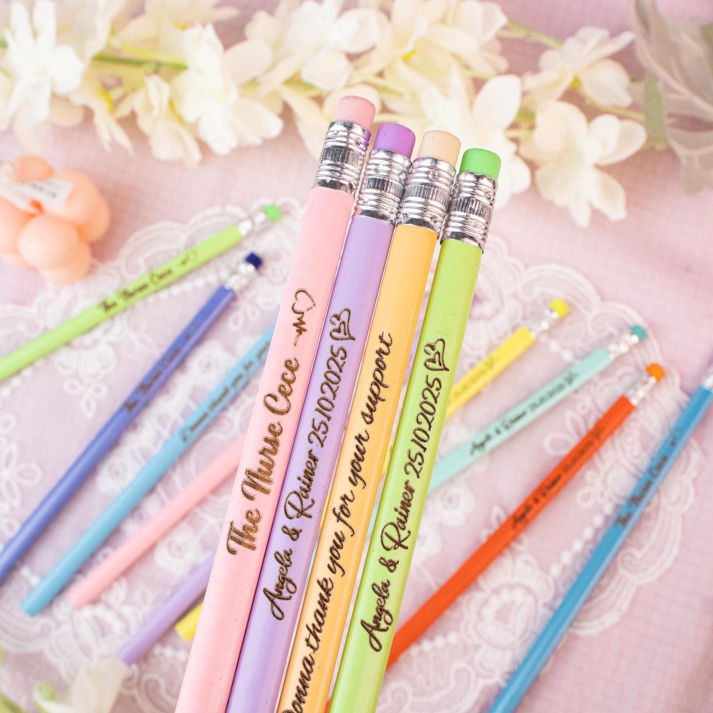 Custom Pencils, Personalized Pencils, Back to School, Gift, Wedding, Birthday, Teacher Gift, Teacher Appreciation, Stocking Stuffers