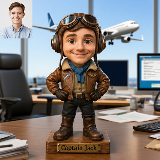 Personalized Q-version pilot desktop ornament
