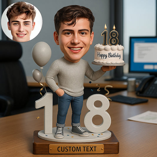Personalized birthday number and portrait desktop ornaments