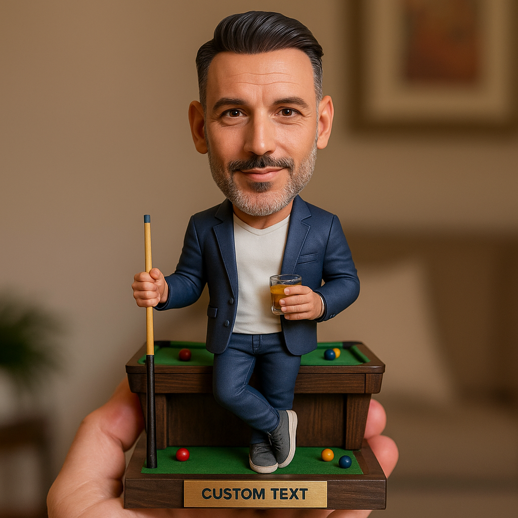 Custom Cartoon Billiards Figurine
