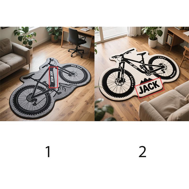 Personalized mountain biker rug